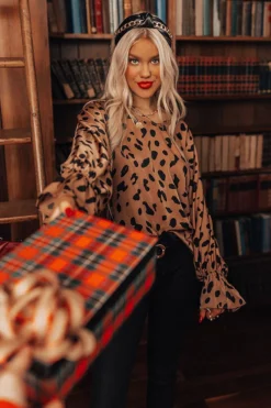 Sweeter With Time Leopard Shift Top In Mocha -Jacket and Coats Shop 2111118624000 2021111714452900 edc6791esweeter with time leopard shift top in mocha