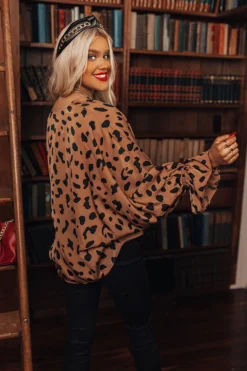 Sweeter With Time Leopard Shift Top In Mocha -Jacket and Coats Shop 2111118624000 2021111714453300 65d5a00csweeter with time leopard shift top in mocha