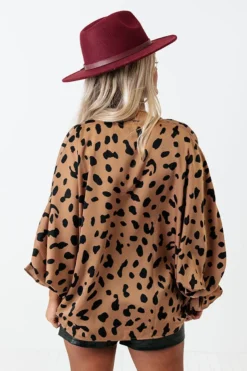 Sweeter With Time Leopard Shift Top In Mocha -Jacket and Coats Shop 2111118624000 2021113009245900 5859b75csweeter with time leopard shift top in mocha