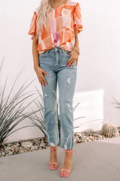 The Gaia High Waist Distressed Skinny