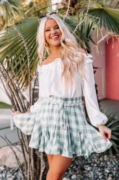 Pining Away Skort In Pear -Jacket and Coats Shop 2112279665000 2022021010355600 b361697apining away skort in pear