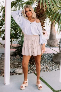 The Gizelle Skirt In Iced Latte -Jacket and Coats Shop 2201071765000 2022021013583600 0879800epromessa express sample 8 send back