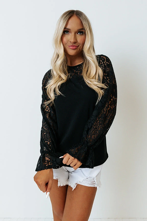 Look Amazing Lace Top In Black 2 Look Amazing Lace Top In Black - Image 2