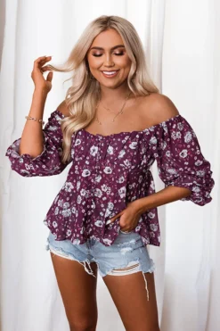 Tell You Something Floral Top -Jacket and Coats Shop 2203086833000 2022032214472300 15ca0045tell you something floral top