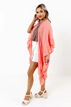 Summer Rhythm Ruffle Overlay In Coral 11 Summer Rhythm Ruffle Overlay In Coral -Jacket and Coats Shop 2203237556000 2023031310503000 89afa95fsummer rhythm ruffle overlay in coral