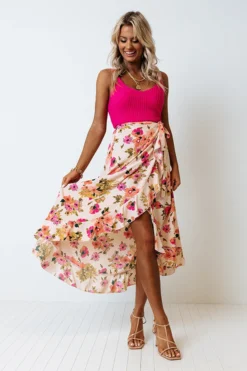 Floral Paradise Wrap Skirt -Jacket and Coats Shop 2204072876000 2022050308435200 13efe29ffloral paradise wrap skirt