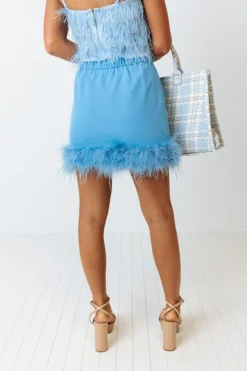 Find The Spotlight Feather Skirt In Sky Blue 7 Find The Spotlight Feather Skirt In Sky Blue -Jacket and Coats Shop 2205139587000 2022051913073900 051d7d15find the spotlight feather skirt in sky blue