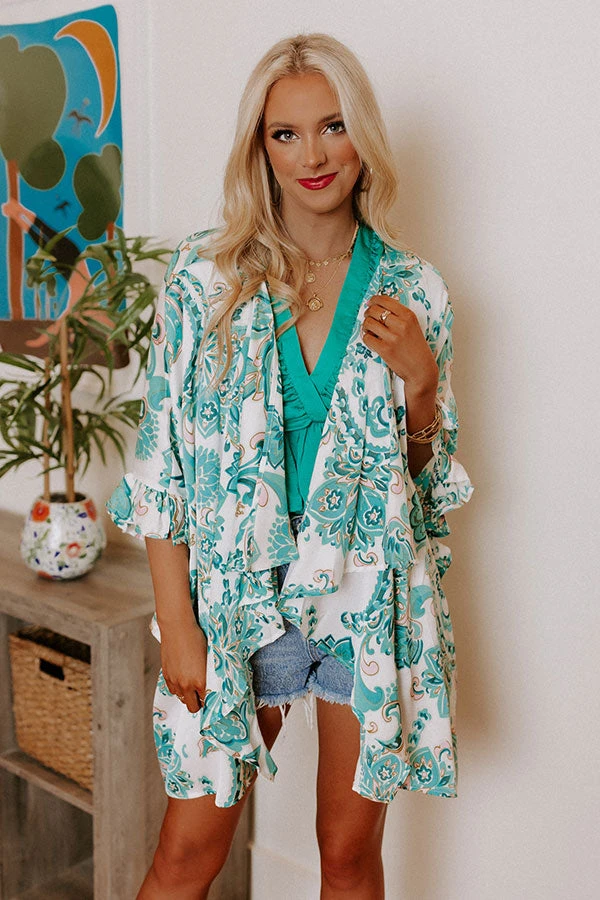 Spill It Paisley Overlay In Turquoise 2 Spill It Paisley Overlay In Turquoise - Image 2