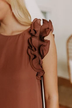 Cheer You On Shift Top In Chocolate -Jacket and Coats Shop 2206025314000 2022061412393100 c386af1bcheer you on shift top in chocolate