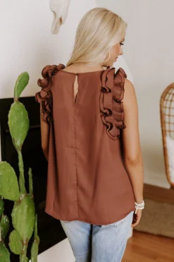 Cheer You On Shift Top In Chocolate -Jacket and Coats Shop 2206025314000 2022061412393500 b0a8d3e6cheer you on shift top in chocolate