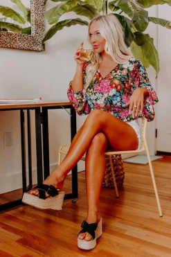 Cute Casa Floral Top In Tangerine -Jacket and Coats Shop 2206061530000 2022061613415700 d99d5be9cute casa floral top in tangerine