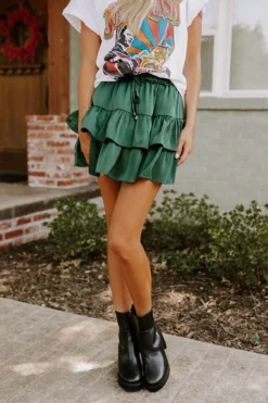 Watch The Show Satin Skort In Hunter Green 8 Watch The Show Satin Skort In Hunter Green -Jacket and Coats Shop 2207292251000 2022080912481200 9ee75ec3watch the show satin skort in hunter green