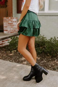 Watch The Show Satin Skort In Hunter Green 9 Watch The Show Satin Skort In Hunter Green -Jacket and Coats Shop 2207292251000 2022080912481600 aa79b815watch the show satin skort in hunter green
