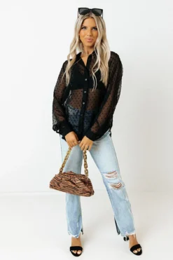 Hollywood Premiere Chiffon Button Up -Jacket and Coats Shop 2208096579000 2022081113342700 3d8c08a7hollywood premiere chiffon button up