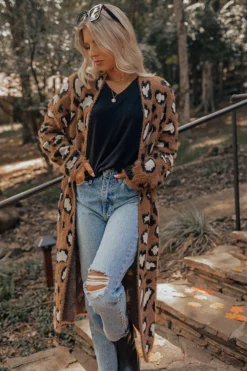 Snow Kissed Cutie Leopard Cardigan -Jacket and Coats Shop 2208194599000 2022091308355200 75237991snow kissed cutie leopard cardigan