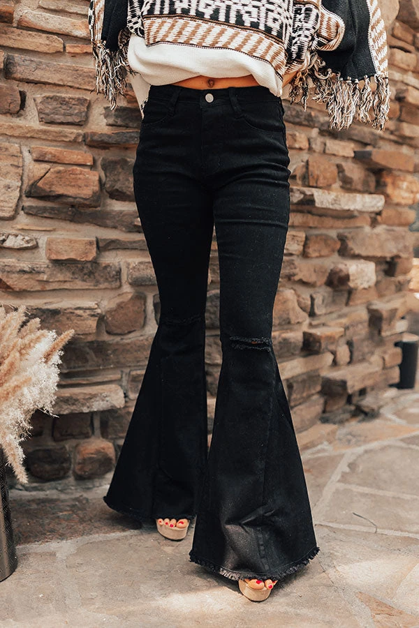 The Steele High Waist Flare In Black 1 The Steele High Waist Flare In Black