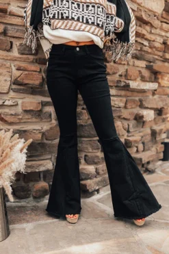 The Steele High Waist Flare In Black 7 The Steele High Waist Flare In Black -Jacket and Coats Shop 2208242115000 2022091214273500 7366a581the steele high waist flare in black