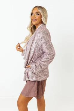 Splash Of Luxury Sequin Blazer In Blush -Jacket and Coats Shop 2208262895000 2022100308021700 3d523054splash of luxury sequin blazer in blush