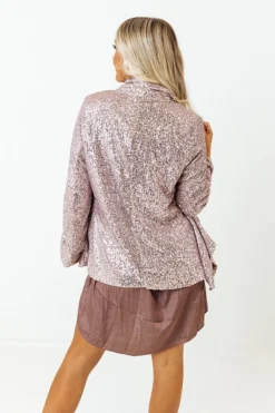 Splash Of Luxury Sequin Blazer In Blush -Jacket and Coats Shop 2208262895000 2022100308021700 67a89163splash of luxury sequin blazer in blush