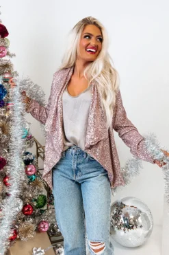 Splash Of Luxury Sequin Blazer In Blush -Jacket and Coats Shop 2208262895000 2022112115321200 8a53ecfasplash of luxury sequin blazer in blush