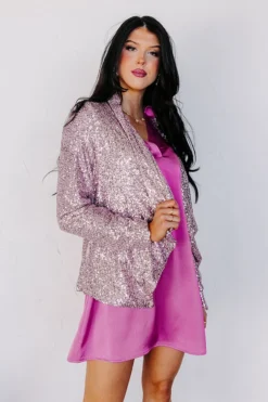Splash Of Luxury Sequin Blazer In Blush -Jacket and Coats Shop 2208262895000 2023011108114300 f02505c3splash of luxury sequin blazer in blush