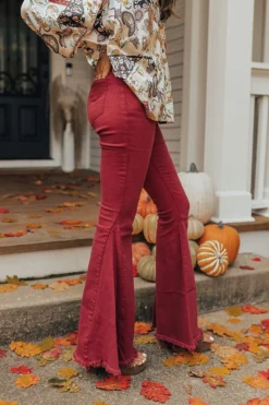 The Rory High Waist Flares In Wine 7 The Rory High Waist Flares In Wine -Jacket and Coats Shop 2209026633000 2022091913224900 36b40742the rory high waist flares in wine