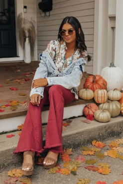 The Rory High Waist Flares In Wine 9 The Rory High Waist Flares In Wine -Jacket and Coats Shop 2209026633000 2022091913230100 f560b248the rory high waist flares in wine