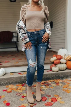 The Hustle High Waist Distressed Jean