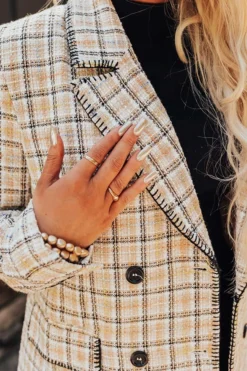 Showing Up Early Tweed Blazer -Jacket and Coats Shop 2209224633000 2022100509072600 b59b00cbshowing up early tweed blazer