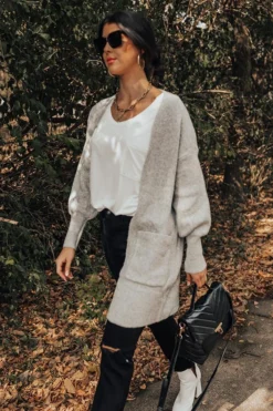 Most Likely To Fall In Love Cardigan In Grey -Jacket and Coats Shop 2209301765000 2022101813124000 03a61e38most likely to fall in love cardigan in grey