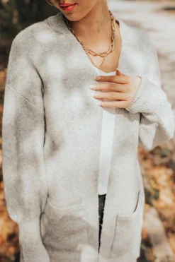 Most Likely To Fall In Love Cardigan In Grey -Jacket and Coats Shop 2209301765000 2022101813124000 fd6d6424most likely to fall in love cardigan in grey