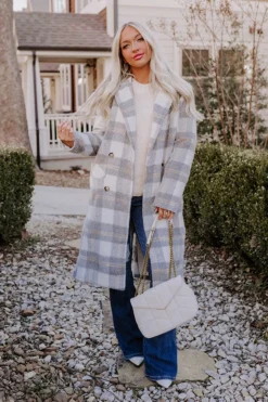 Snowfall Feels Plaid Coat