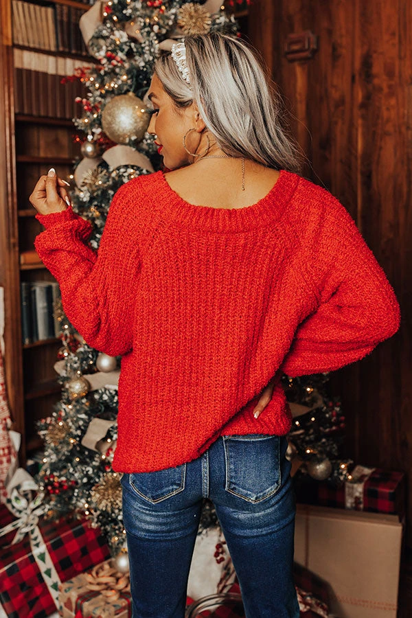 Insta Obsessed Knit Sweater In Red 5 Insta Obsessed Knit Sweater In Red - Image 5