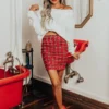 Endless Cheer Plaid Skirt
