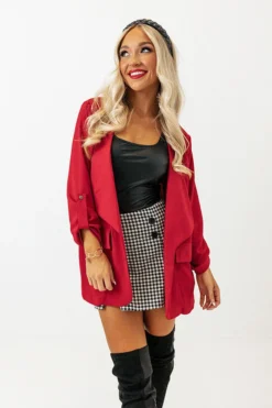 Popular Song Blazer In Wine