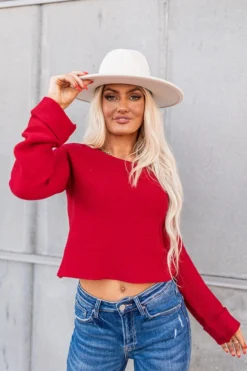 Weekend Coffee Run Sweater In Red -Jacket and Coats Shop 2210252775000 2022110414204600 ab1df898weekend coffee run sweater in red