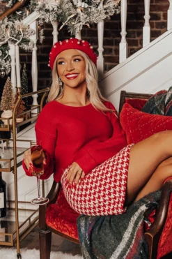 Weekend Coffee Run Sweater In Red -Jacket and Coats Shop 2210252775000 2022111411025500 c84e82c7weekend coffee run sweater in red