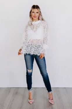 Lovestruck Babe Lace Top In Ivory -Jacket and Coats Shop 2212291361000 2023011108283700 d12f73c6lovestruck babe lace top in ivory