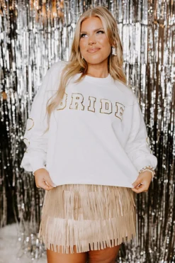 Bride Sweatshirt Curves