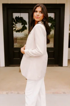 Parisian Perfection Blazer In Birch -Jacket and Coats Shop 2302234207000 2023030914270900 a1365408parisian perfection blazer in birch