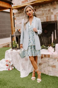 Parisian Perfection Blazer In Sky Blue -Jacket and Coats Shop 2302235924000 2023030818504100 bfb50b0fparisian perfection blazer in sky blue