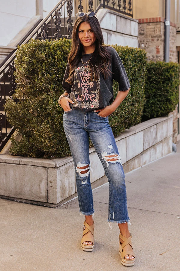 The Dean High Waist Distressed Jean In Medium Wash 1 The Dean High Waist Distressed Jean In Medium Wash