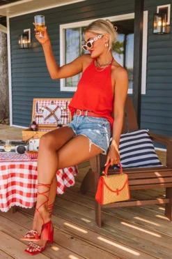 Meet For Happy Hour Linen-Blend Halter Top -Jacket and Coats Shop 2304054144000 2023042509130700 07807431meet for happy hour linen blend halter top