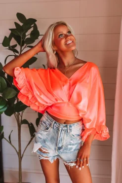 Heartfelt Harmony Top In Neon Coral 13 Heartfelt Harmony Top In Neon Coral -Jacket and Coats Shop 2304064307000 2023041515583200 0a2929c5heartfelt harmony top in neon coral