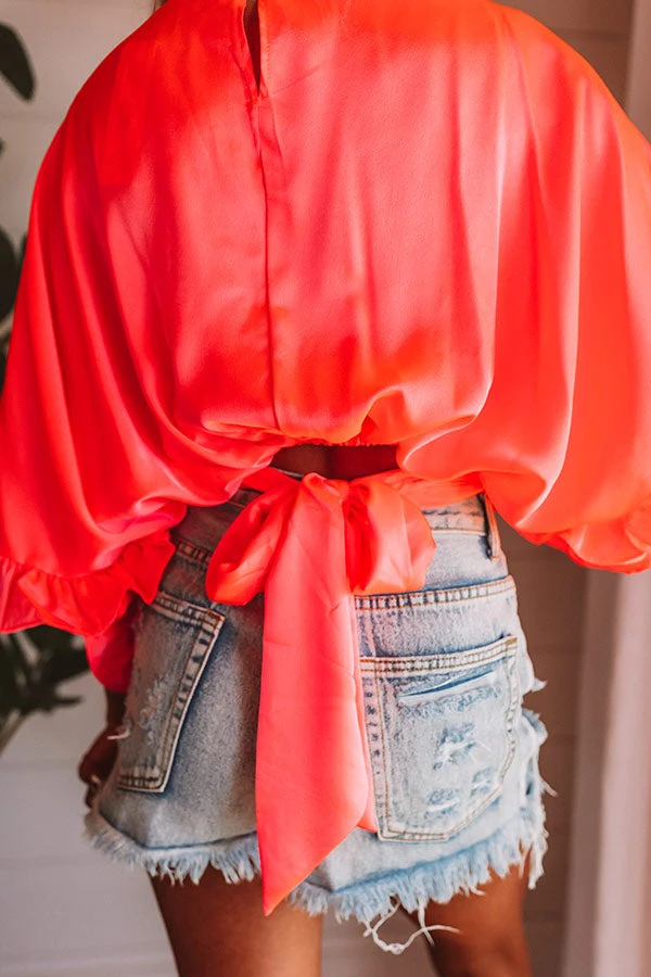 Heartfelt Harmony Top In Neon Coral 9 Heartfelt Harmony Top In Neon Coral - Image 9