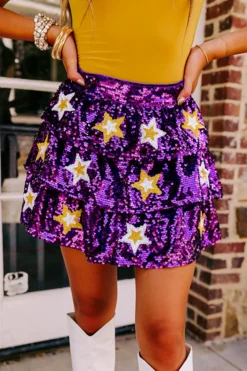 Pre-game Party Sequin Skirt In Purple 8 Pre-game Party Sequin Skirt In Purple -Jacket and Coats Shop 2307111516000 2023071715521800 18097e0bpre game party sequin skirt in purple