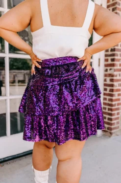 Pre-game Party Sequin Skirt In Purple Curves -Jacket and Coats Shop 2307112887000 2023071812314300 c50f7732pre game party sequin skirt in purple curves