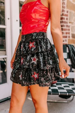 Pre-game Party Sequin Skirt In Black 9 Pre-game Party Sequin Skirt In Black -Jacket and Coats Shop 2307114679000 2023071713470300 e8c30a8epre game party sequin skirt in black